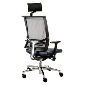 Cadeira Presidente Com Encosto Tela Mesh Linha Net Design Preto